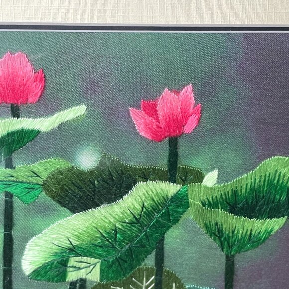 Set of 3 Embroidered Art - Plus Bonus Photo Frame - Picture 3 of 14